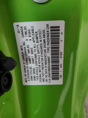 Photo 11 VIN: 2HGFC4B0XJH306997 - HONDA CIVIC LX 