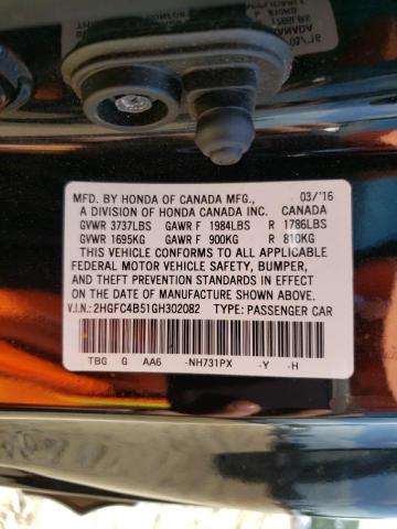 Photo 11 VIN: 2HGFC4B51GH302082 - HONDA CIVIC LX 