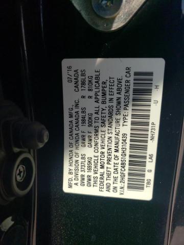 Photo 11 VIN: 2HGFC4B51GH310439 - HONDA CIVIC LX 