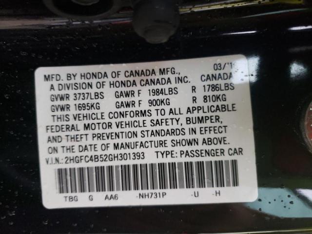 Photo 9 VIN: 2HGFC4B52GH301393 - HONDA CIVIC LX 