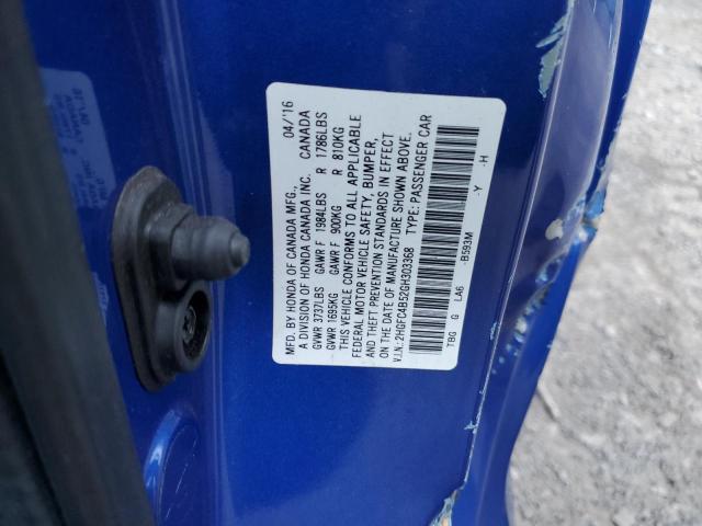 Photo 11 VIN: 2HGFC4B52GH303368 - HONDA CIVIC LX 