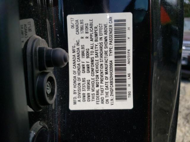 Photo 11 VIN: 2HGFC4B52HH309964 - HONDA CIVIC 