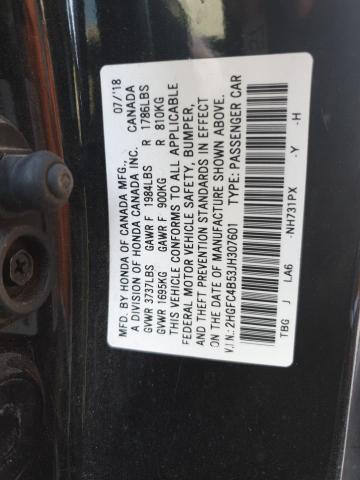 Photo 11 VIN: 2HGFC4B53JH307601 - HONDA CIVIC 