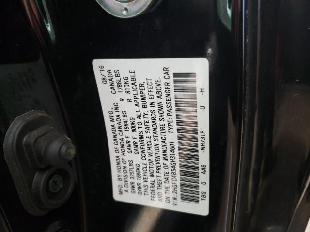 Photo 9 VIN: 2HGFC4B54GH314601 - HONDA CIVIC LX 