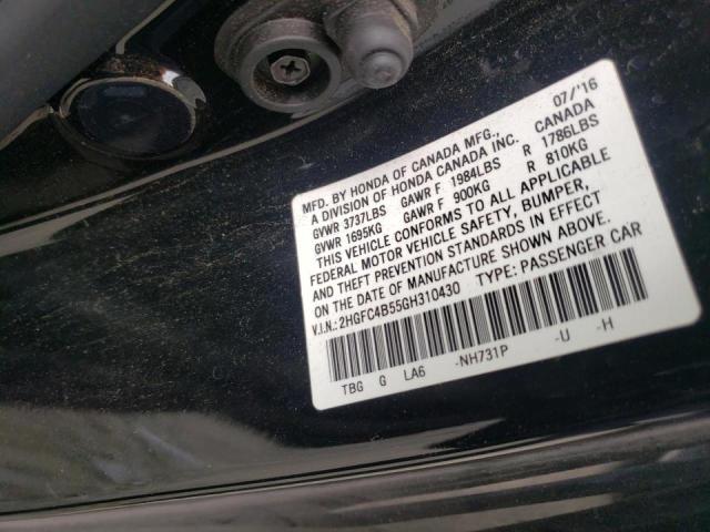 Photo 9 VIN: 2HGFC4B55GH310430 - HONDA CIVIC LX 