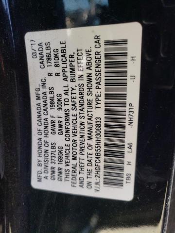 Photo 11 VIN: 2HGFC4B55HH306833 - HONDA CIVIC 