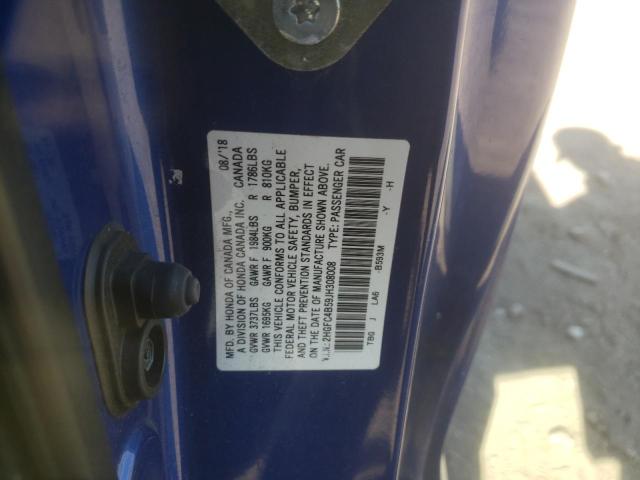 Photo 11 VIN: 2HGFC4B59JH308008 - HONDA CIVIC LX 