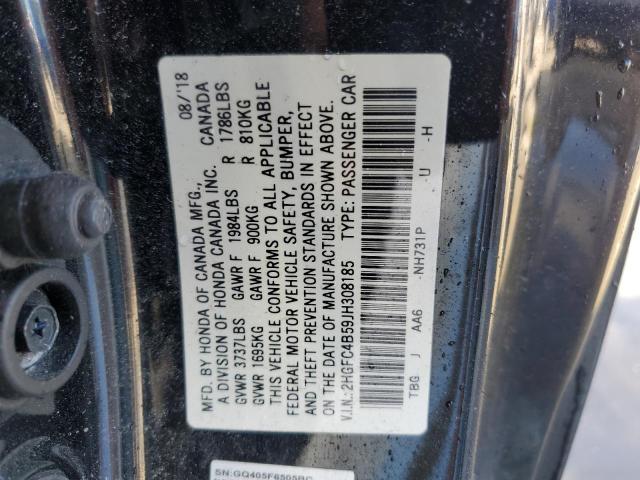 Photo 12 VIN: 2HGFC4B59JH308185 - HONDA CIVIC LX 