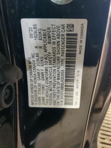 Photo 11 VIN: 2HGFC4B66LH303859 - HONDA CIVIC LX 