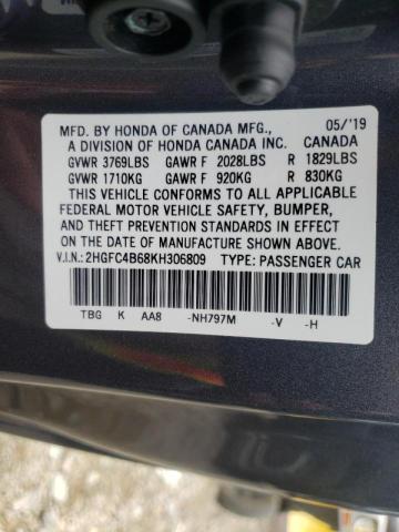 Photo 9 VIN: 2HGFC4B68KH306809 - HONDA CIVIC LX 