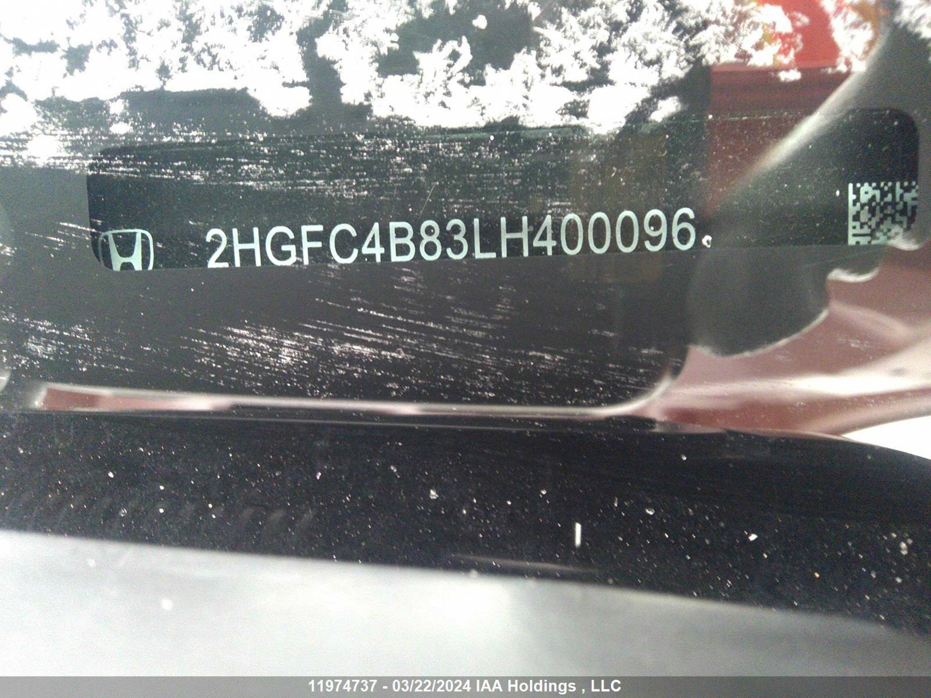 Photo 8 VIN: 2HGFC4B83LH400096 - HONDA CIVIC 