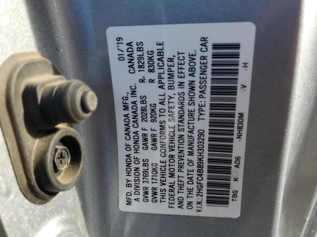 Photo 11 VIN: 2HGFC4B89KH303290 - HONDA CIVIC SPOR 