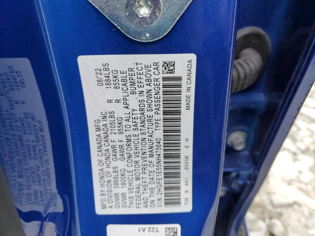 Photo 11 VIN: 2HGFE1E55NH475640 - HONDA CIVIC SI 