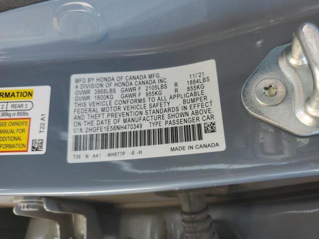 Photo 11 VIN: 2HGFE1E58NH470349 - HONDA CIVIC SI 