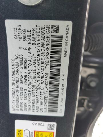 Photo 11 VIN: 2HGFE1F70NH325306 - HONDA CIVIC EX 