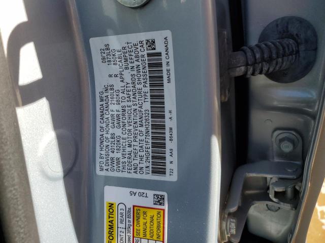 Photo 12 VIN: 2HGFE1F75NH326323 - HONDA CIVIC EX 