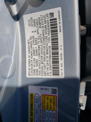 Photo 12 VIN: 2HGFE1F76NH320188 - HONDA CIVIC EX 