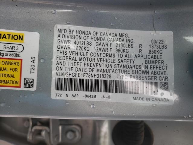 Photo 11 VIN: 2HGFE1F78NH318328 - HONDA CIVIC EX 