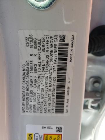 Photo 11 VIN: 2HGFE1F79NH317835 - HONDA CIVIC 