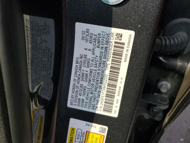 Photo 11 VIN: 2HGFE1F79NH322050 - HONDA CIVIC EX 