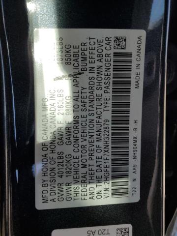 Photo 11 VIN: 2HGFE1F7XNH322879 - HONDA CIVIC EX 