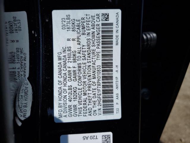 Photo 11 VIN: 2HGFE1F7XPH310833 - HONDA CIVIC EX 