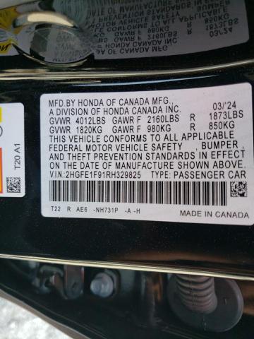 Photo 11 VIN: 2HGFE1F91RH329825 - HONDA CIVIC 