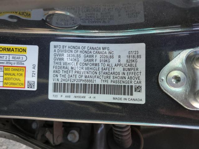 Photo 12 VIN: 2HGFE2F20PH566621 - HONDA CIVIC LX 