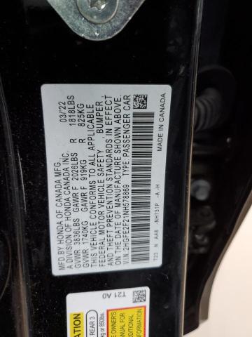 Photo 12 VIN: 2HGFE2F21NH578869 - HONDA CIVIC LX 