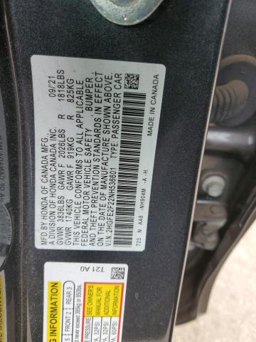 Photo 12 VIN: 2HGFE2F22NH536601 - HONDA CIVIC LX 