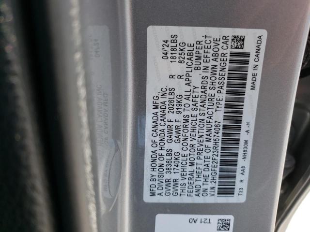 Photo 11 VIN: 2HGFE2F23RH574067 - HONDA CIVIC LX 