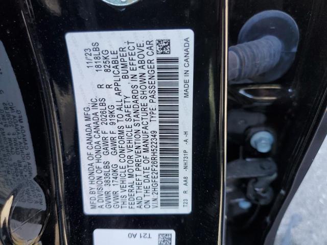 Photo 12 VIN: 2HGFE2F26RH522349 - HONDA CIVIC LX 