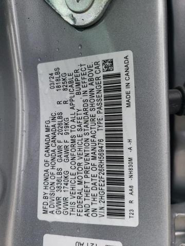 Photo 11 VIN: 2HGFE2F26RH569476 - HONDA CIVIC 