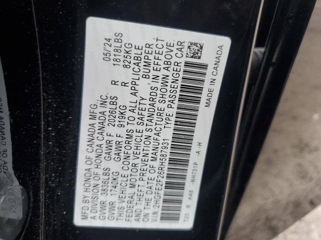 Photo 11 VIN: 2HGFE2F26RH587931 - HONDA CIVIC LX 