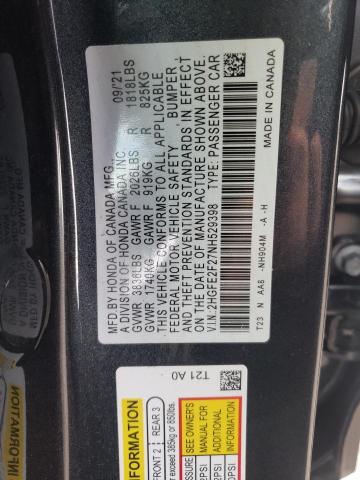 Photo 9 VIN: 2HGFE2F27NH529398 - HONDA CIVIC LX 