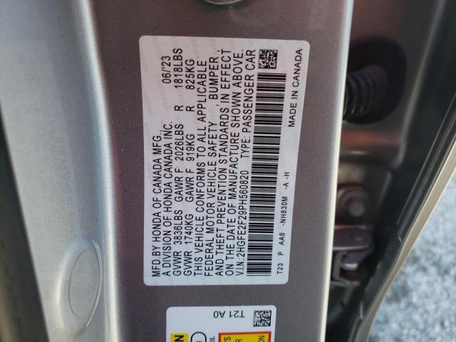 Photo 11 VIN: 2HGFE2F29PH560820 - HONDA CIVIC LX 