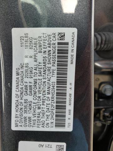 Photo 11 VIN: 2HGFE2F2XRH529403 - HONDA CIVIC LX 