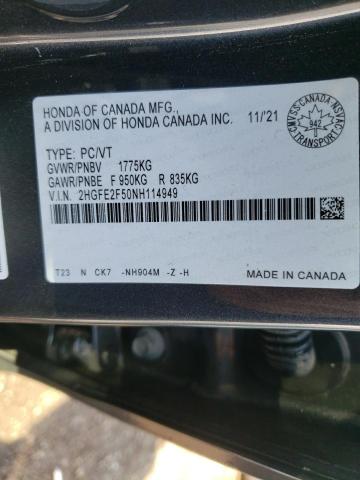 Photo 9 VIN: 2HGFE2F50NH114949 - HONDA CIVIC SPOR 