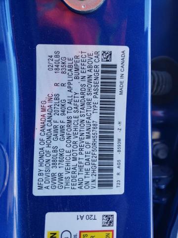 Photo 11 VIN: 2HGFE2F50RH557687 - HONDA CIVIC SPOR 