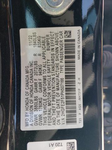 Photo 12 VIN: 2HGFE2F51PH507166 - HONDA CIVIC 