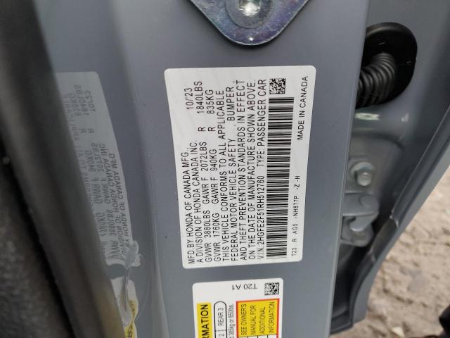 Photo 12 VIN: 2HGFE2F51RH512760 - HONDA CIVIC 