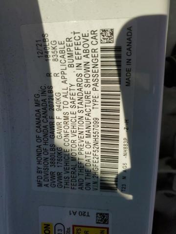 Photo 11 VIN: 2HGFE2F52NH557099 - HONDA CIVIC 