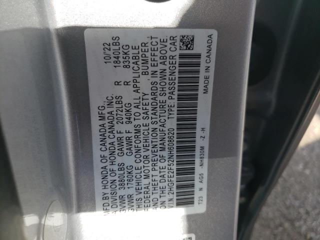 Photo 11 VIN: 2HGFE2F52NH608620 - HONDA CIVIC 