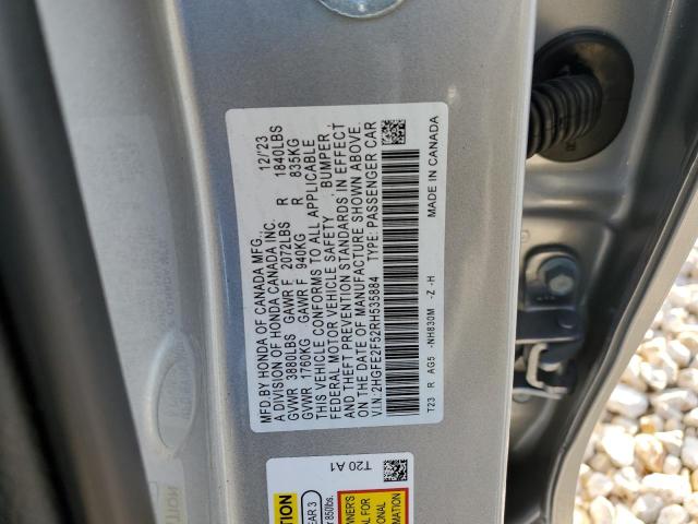 Photo 11 VIN: 2HGFE2F52RH535884 - HONDA CIVIC 