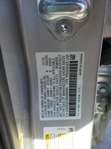 Photo 11 VIN: 2HGFE2F53NH596400 - HONDA CIVIC SPOR 