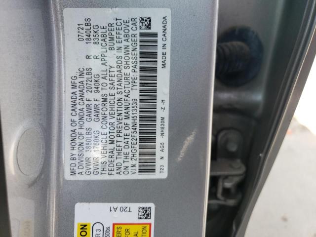 Photo 12 VIN: 2HGFE2F54NH513539 - HONDA CIVIC SPOR 