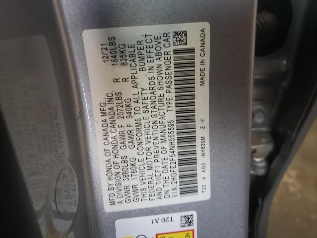 Photo 9 VIN: 2HGFE2F54NH555595 - HONDA CIVIC SPOR 