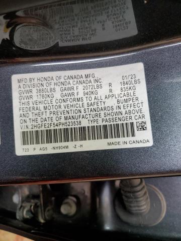 Photo 11 VIN: 2HGFE2F54PH523538 - HONDA CIVIC 