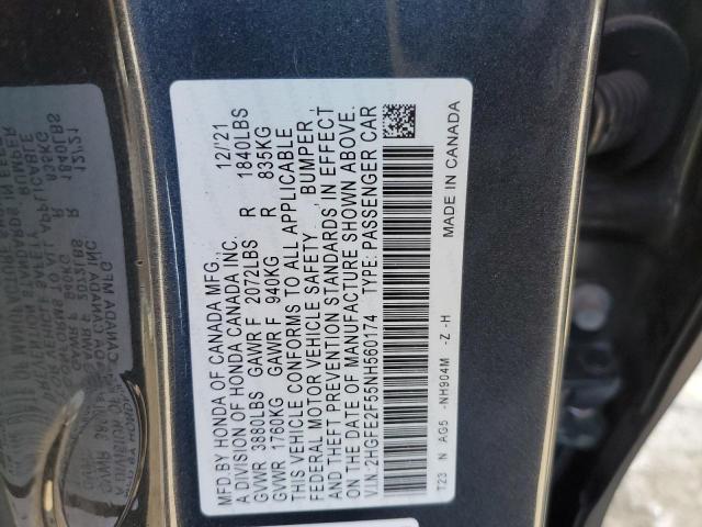 Photo 11 VIN: 2HGFE2F55NH560174 - HONDA CIVIC 