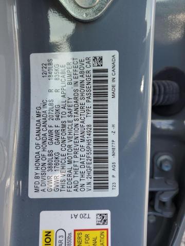 Photo 11 VIN: 2HGFE2F55PH514928 - HONDA CIVIC 